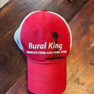 Rural King Outdoor Cap Red and White Hat